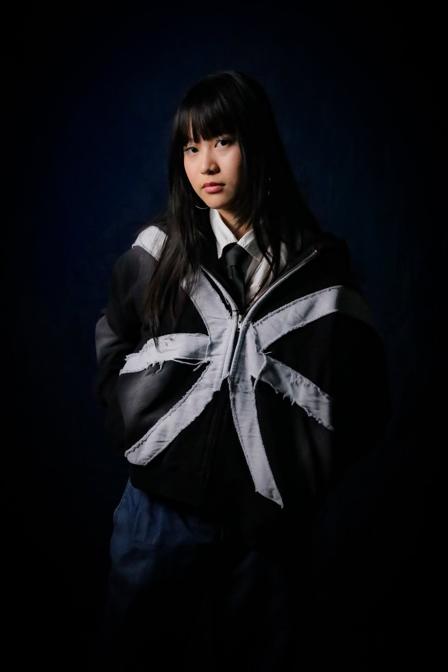 "JINSOO" Boxy Zip up Hoodie