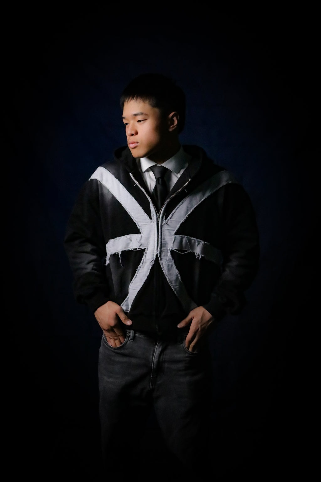 "JINSOO" Boxy Zip Hoodie