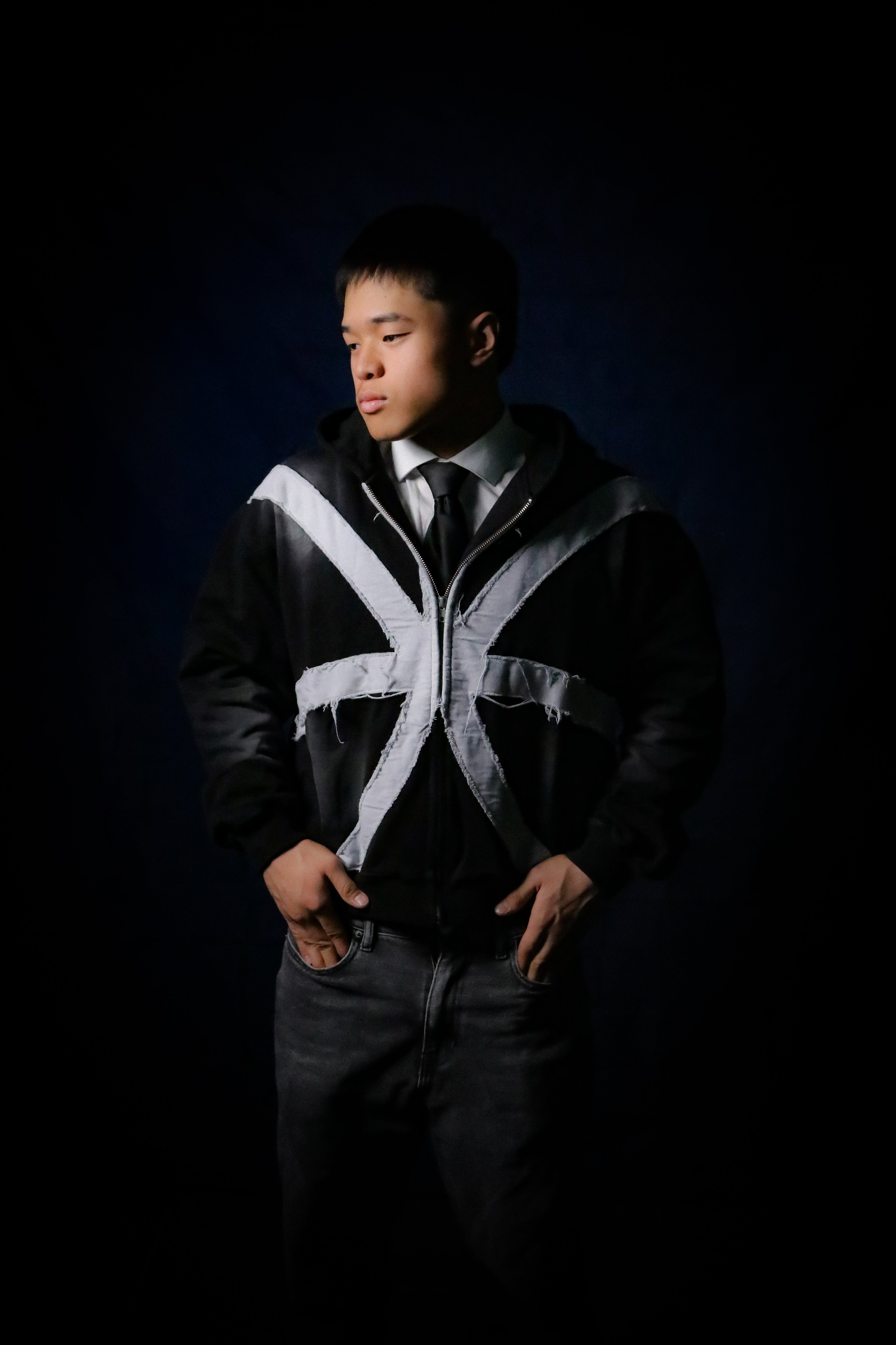 "JINSOO" Boxy Zip Hoodie